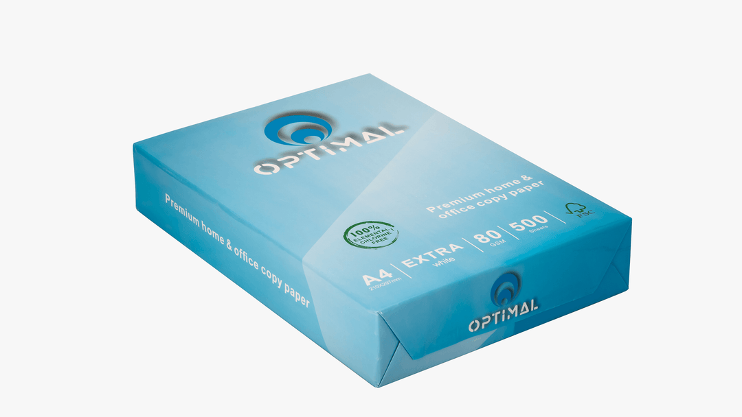 OPTIMAL A4 COPY PRINTER PAPER 80 GSM SMOOTH WHITE 500 SHEETS PREMIUM BUSINESS