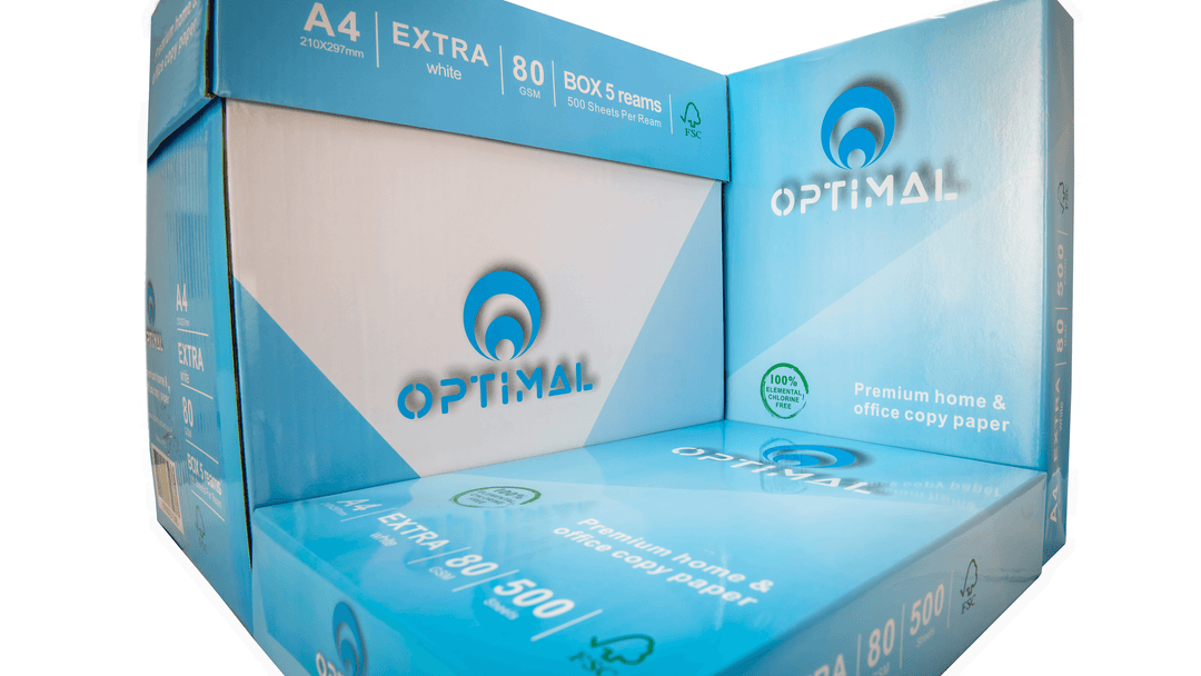 OPTIMAL A4 COPY PRINTER PAPER 80 GSM SMOOTH WHITE 500 SHEETS 2500 SHEETS PREMIUM BUSINESS ABOUT US  EXCEPTIONAL PAPER PRODUCTS