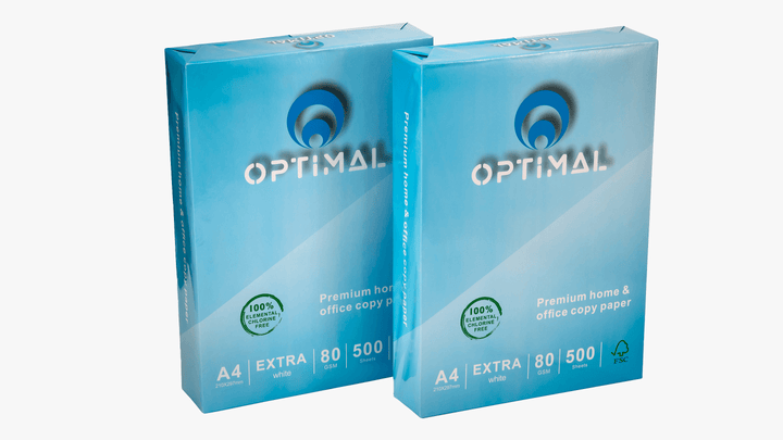 Optimal A4 Copy Printer Paper 80 GSM 500 Sheets Set of 2